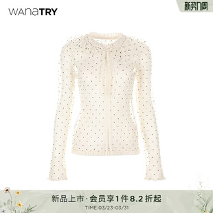 精致叠穿上衣女装 饰花边领打底可拆卸早春新品 trymini波点装 wana