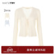 try甜美花边绑带V领开衫 2025夏季 新款 wana 韩系简约百搭女款 上衣