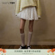 wana 短裙 try甜美俏皮低腰蕾丝边蓬蓬裙纯棉半裙减龄显瘦A字女款