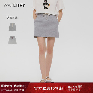 wana 新款 短裙時髦超短休閑裙子防走光短褲 try運動半身裙夏季