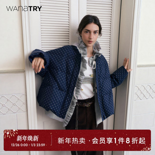 try 女装 云朵零压 新款 保暖外套上衣 90绒白鸭绒羽绒服冬季 wana
