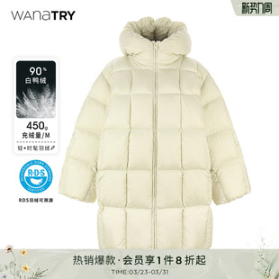 拉链连帽面包服女款 wana 新款 羽绒服2025冬季 外套 try90白鸭绒厚款