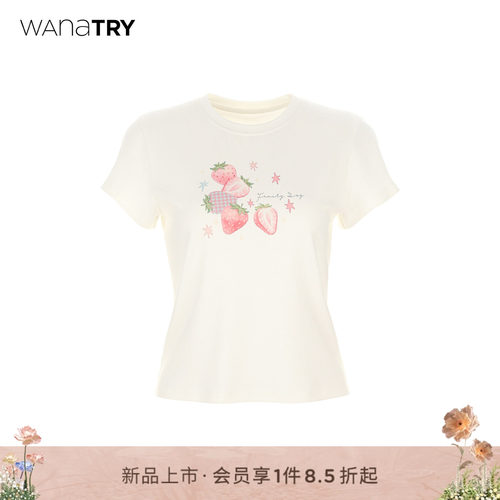 wanatry水果印花舒适T恤