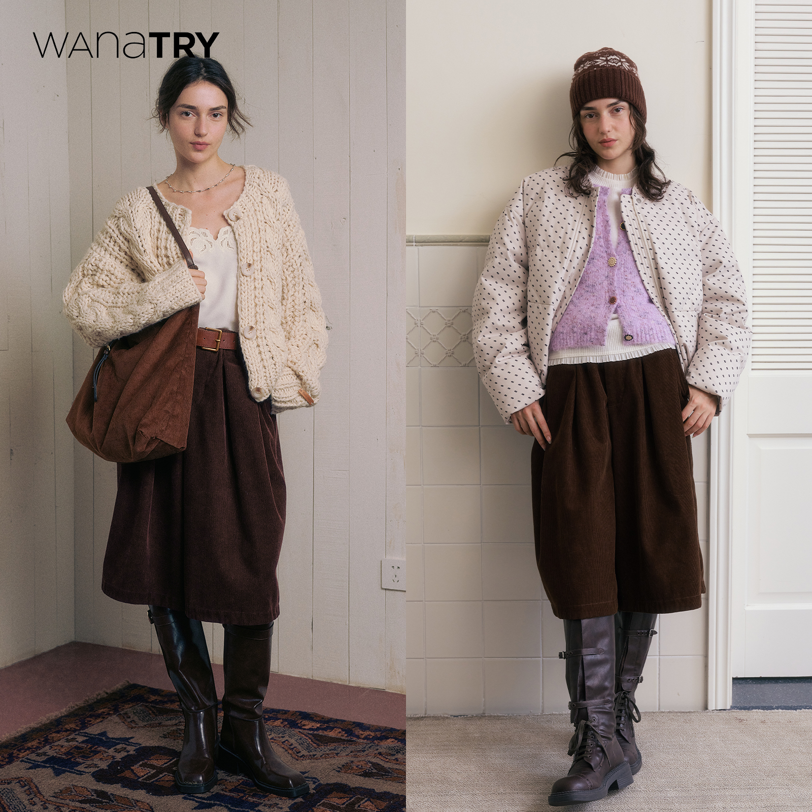 wanatry加绒灯芯绒五分裤