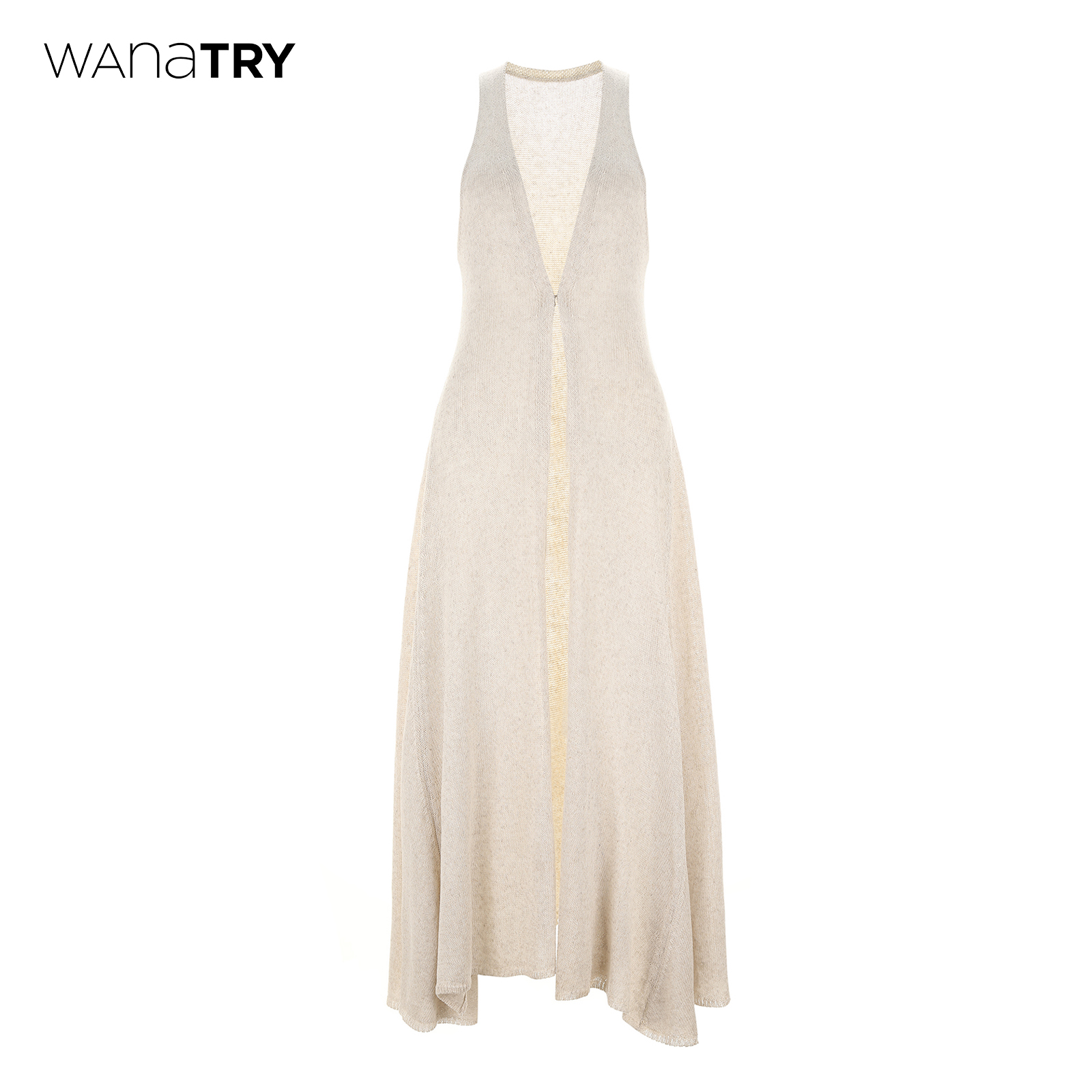 wanatry天丝亚麻燕麦色开衫外搭