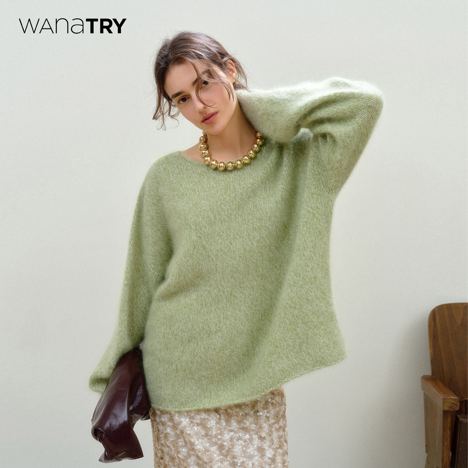 wanatry羊毛拉毛超柔柔雾感毛衣