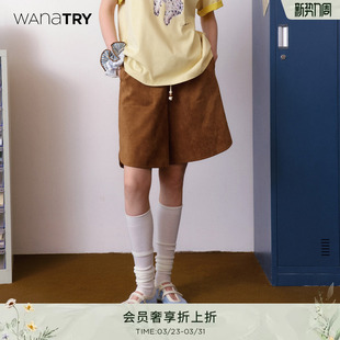 try麂皮质感嬉皮棕色流浪风中裤 短裤 2026夏季 休闲女款 新款 wana