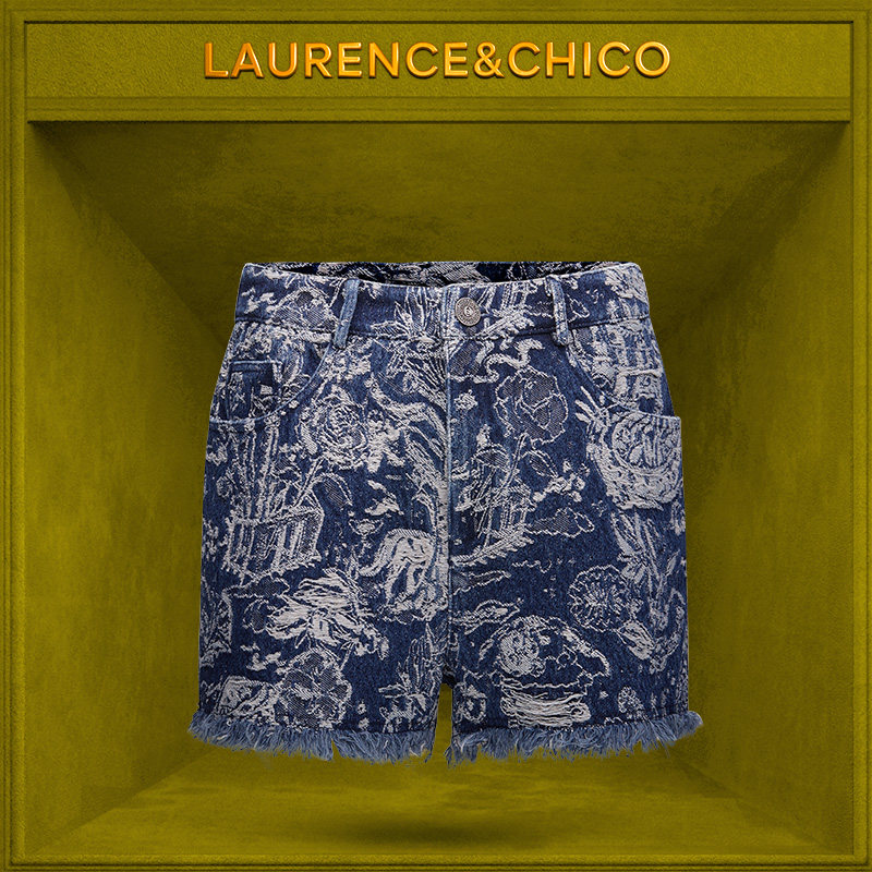 Laurence&Chico牛仔短裤蓝色