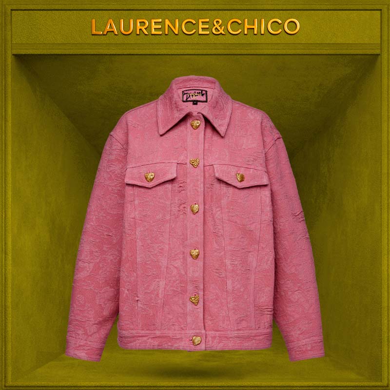LC天中花园牛仔夹克，粉色