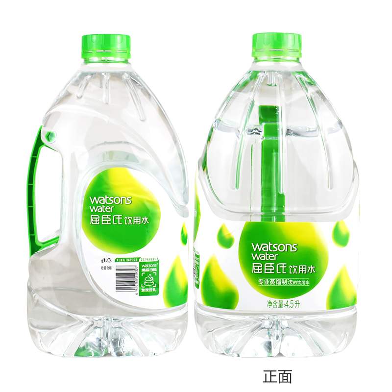 新日期屈臣氏蒸馏水watson‘s饮用水4.5L*大桶装包装随机发。 咖啡/麦片/冲饮 饮用水 原图主图