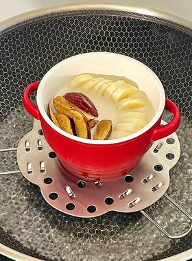 【厨房神器】不锈钢蒸架迷你隔水蒸架食品级高压锅电饭煲万能通用