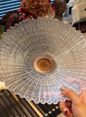 高脚实木玻璃果盘客厅茶几家用新年装饰高颜值零食收纳2026年新款