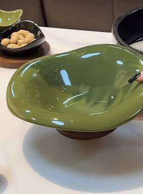 陶瓷水果盘客厅茶几家用高端精致高颜值干果零食摆放盘糖果盒收纳