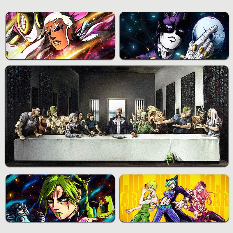 jojo的奇妙冒险空条徐伦鼠标垫石之海神父二次元电脑超大锁边桌垫