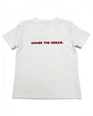 【悟空专享】新品植绒字母印花圆领短袖T恤女2001-17