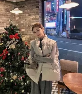 【甜甜圈专享】秋冬新款学院风欧货宽松加厚背心马 6930