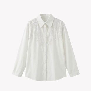 6202 女春季 衬衫 悟空专享～重工白色长袖