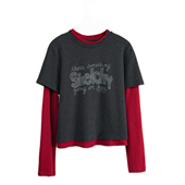 好看de假两件字母T恤790 2026春 恩佳专享～推荐 seven`s韩国