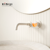 洗手池龙头家用洗脸盆暗装 意大利全铜面盆冷热水龙头暗装 入墙式