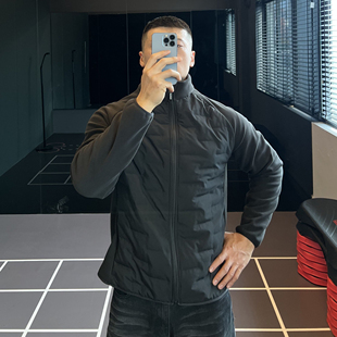 IRONTRAP轻量化运动棉服男绵羊毛填充夹克外套训练健身上衣秋冬季