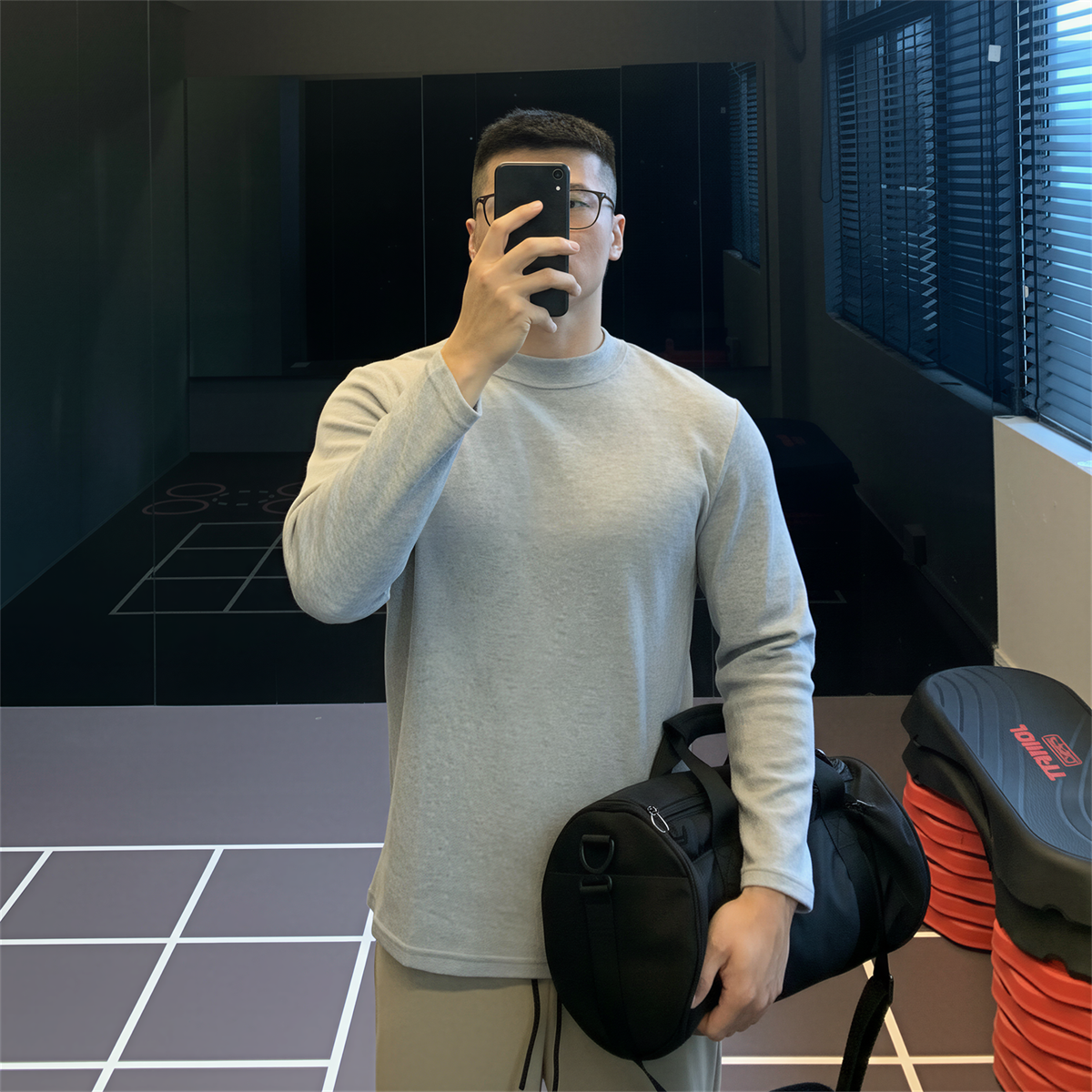 280G棉双面米呢针织毛衣男打底衫