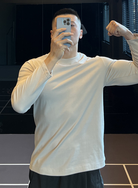 IRONTRAP春夏新款新疆赛罗棉运动长袖T恤男内搭打底修身健身衣服