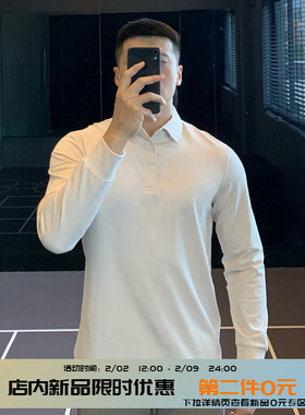 IRONTRAP260G重磅索罗娜棉polo衫男修身长袖t恤免烫内搭打底秋冬