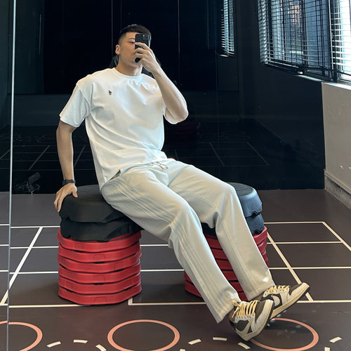 新款训练镰刀卫裤松紧腰运动长裤