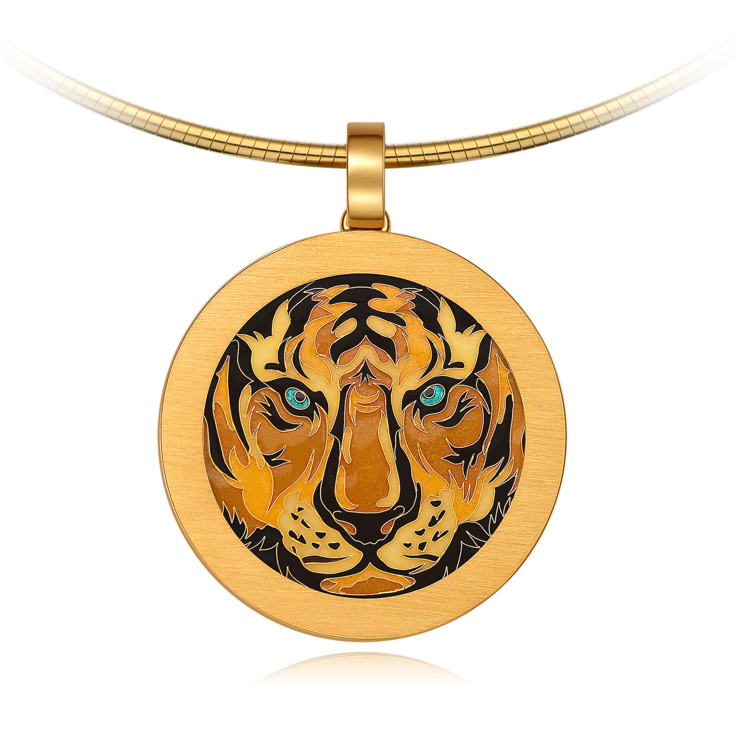 孔氏珐琅king系列18k黄金掐丝珐琅吊坠项链轻奢小众520礼物送男友