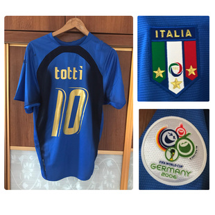 2006世界杯意大利球衣10号托蒂皮耶罗皮尔洛卡拉瓦罗格拉索足球服