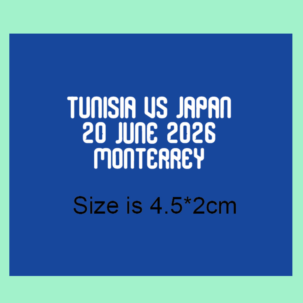 2026日本对阵突尼斯对赛日本对阵小字世界杯热转印足球烫画印字