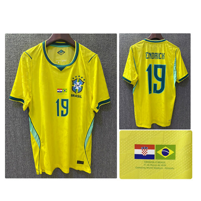 2026 Brasil Vs Croatia Jersey Neymar  Vini Jr巴西球员版球衣