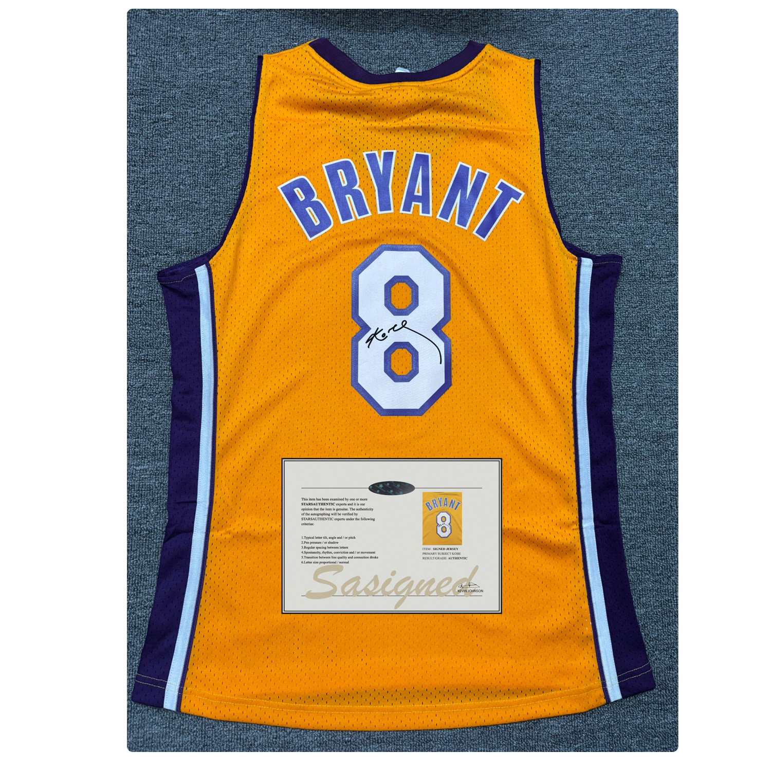 8号科比签名球衣篮球衣印签Kobe Signature Jersey球服