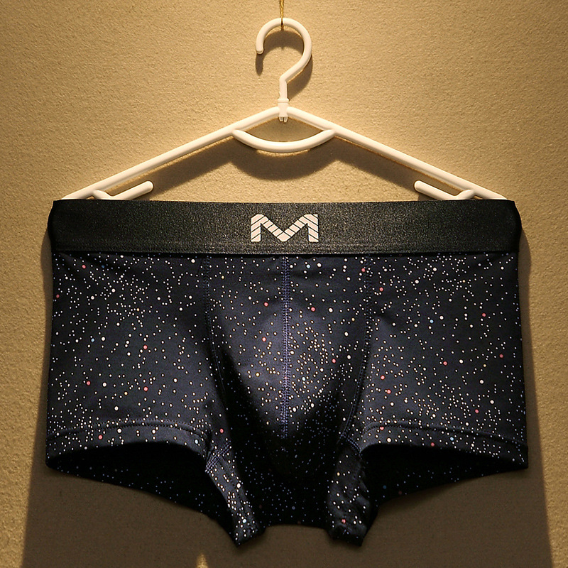 条士纯棉角裤青透四角短