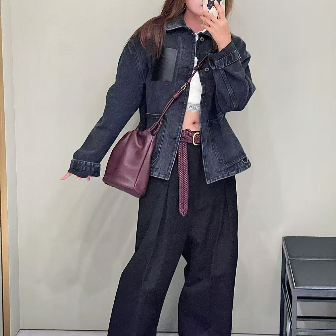 锁扣飘带松弛老钱风垂感西裤直筒阔腿裤男女同款百搭宽松休闲长裤