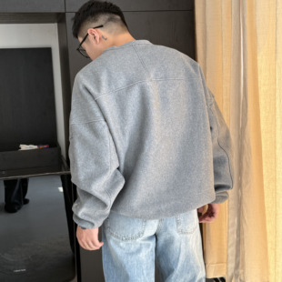 【年终清仓】24FW易烊千玺同款银河闪粉爆闪宽松男女阔版圆领卫衣