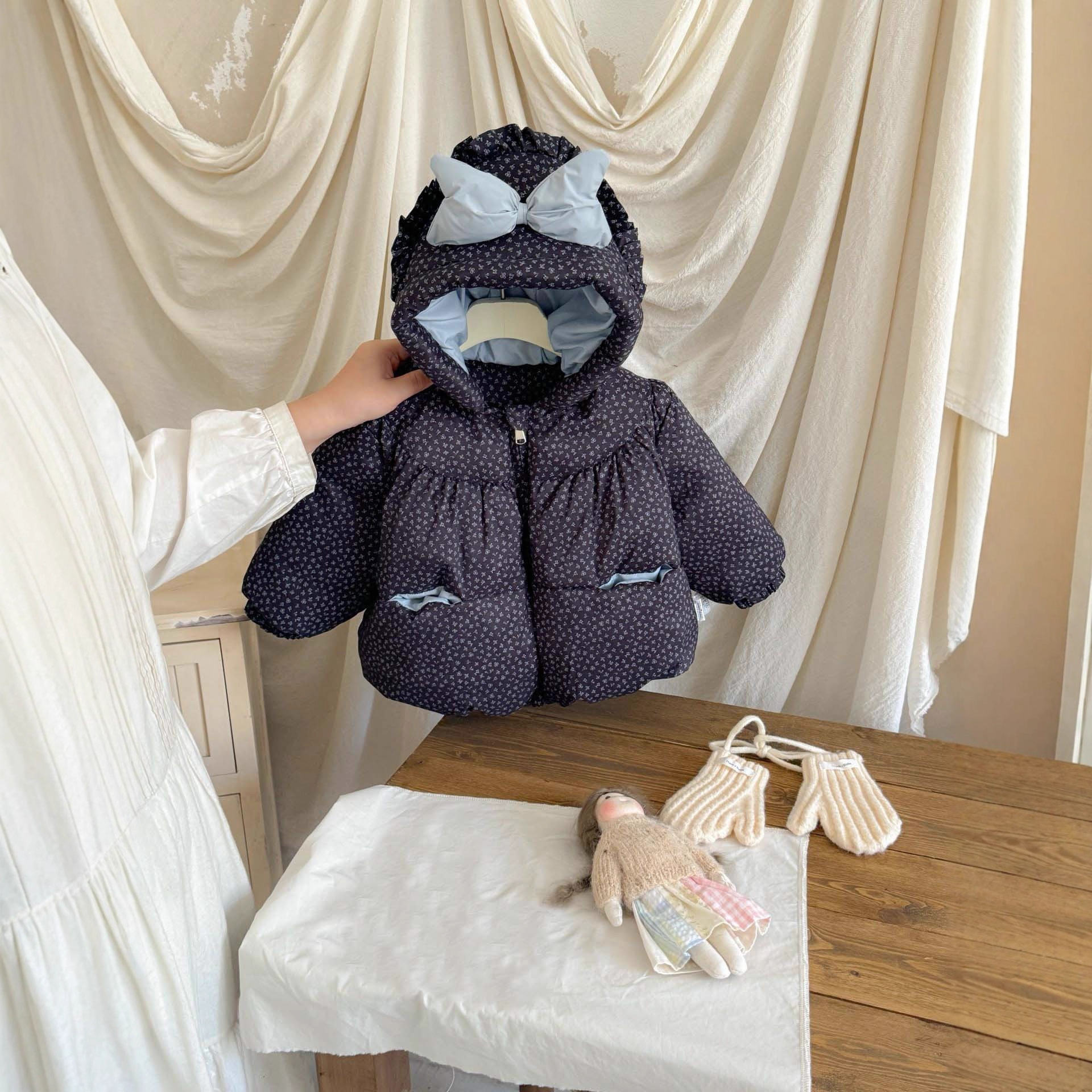 【现货】儿童羽绒服2025冬季女童婴幼儿女宝宝90白鸭绒羽绒服外套