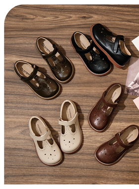 DuoReMi儿童皮鞋BR2422轻奢英伦镂空雕刻百搭复古牛津小皮鞋女宝