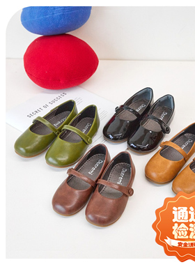 Duoremi童鞋BR2306儿童经典玛丽珍浅口简约单鞋女童软底公主皮鞋