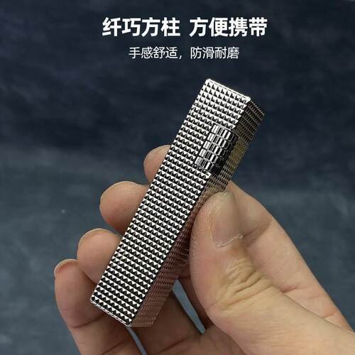 RONTA好运达R09纤巧四方柱侧滑黄铜煤油打火机厂家温州