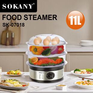 外贸SOKANY07018蒸锅家用多功能蔬菜肉蛋电热锅蒸笼FOOD STEAMER