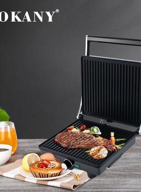 跨境SOKANY226烤牛排机帕尼尼三明治机家商用可调温煎烤器电饼档