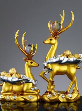 金色鹿摆件酒柜装饰品搬家礼物乔迁新居礼品新房乔迁之喜送礼实用