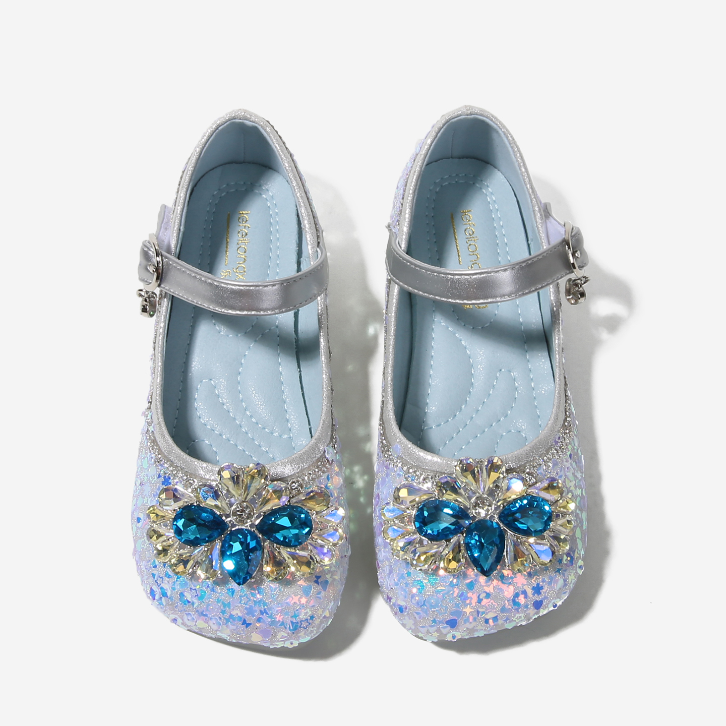 公主风水钻浅口圆头洋气魔术贴