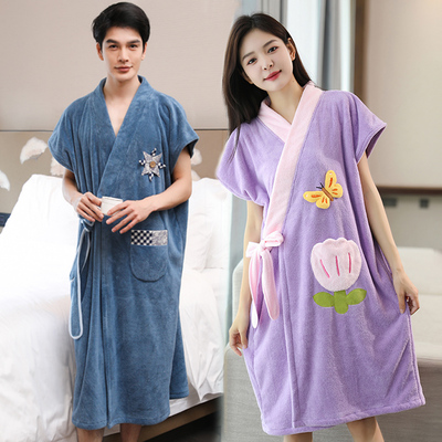 2024新款男女浴巾浴袍睡袍可穿裹