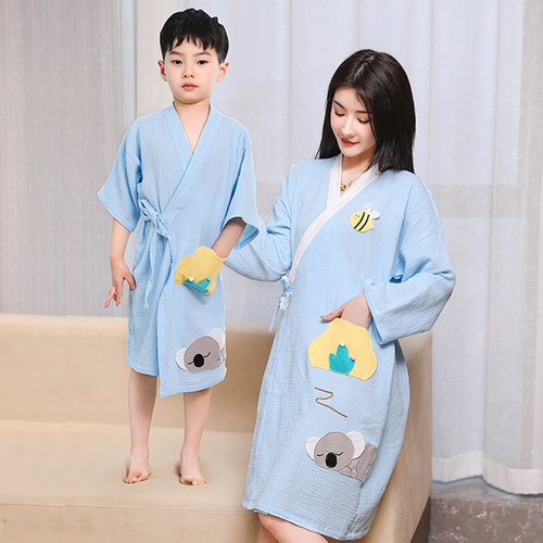 亲子浴巾可穿裹纯棉纱布吸水夏