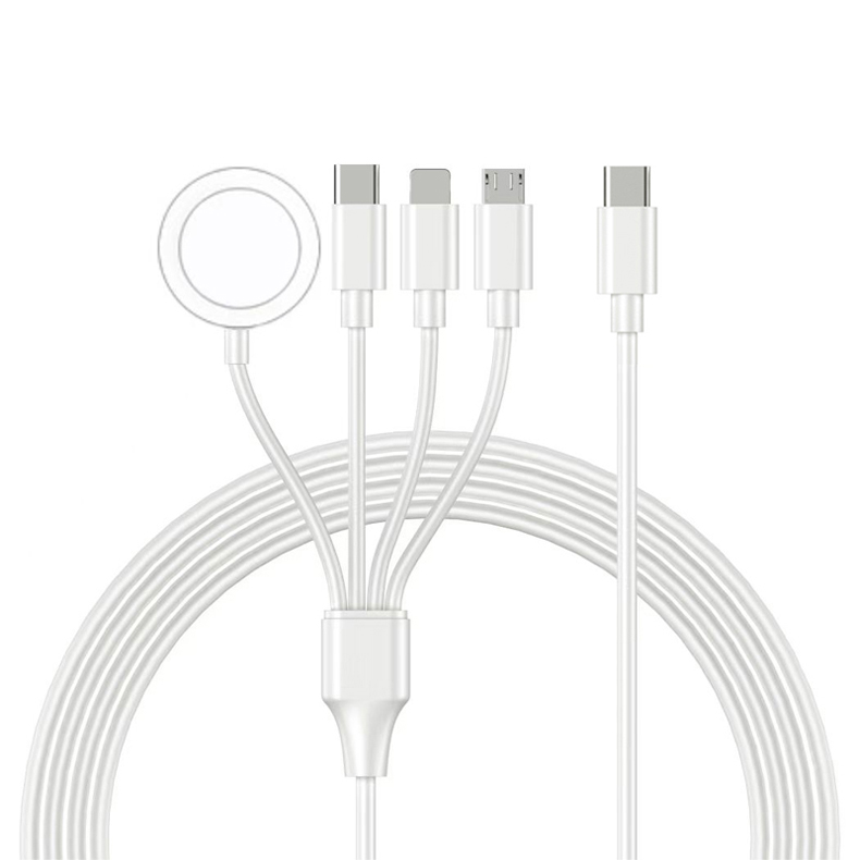 waitu新款type c转一拖二三数据线无线充电器适用苹果手表iwatch1/2/3