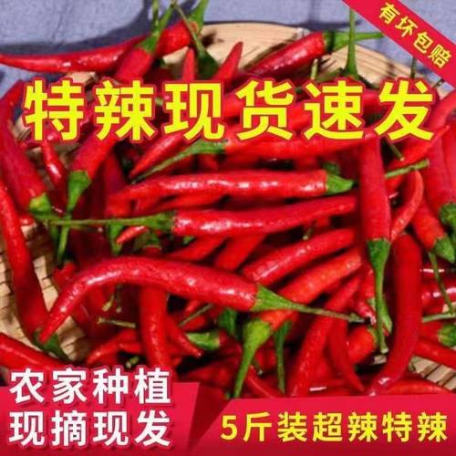 小米辣椒新鲜新鲜特辣小米椒朝天椒超辣薄皮红辣椒指天椒尖椒蔬菜