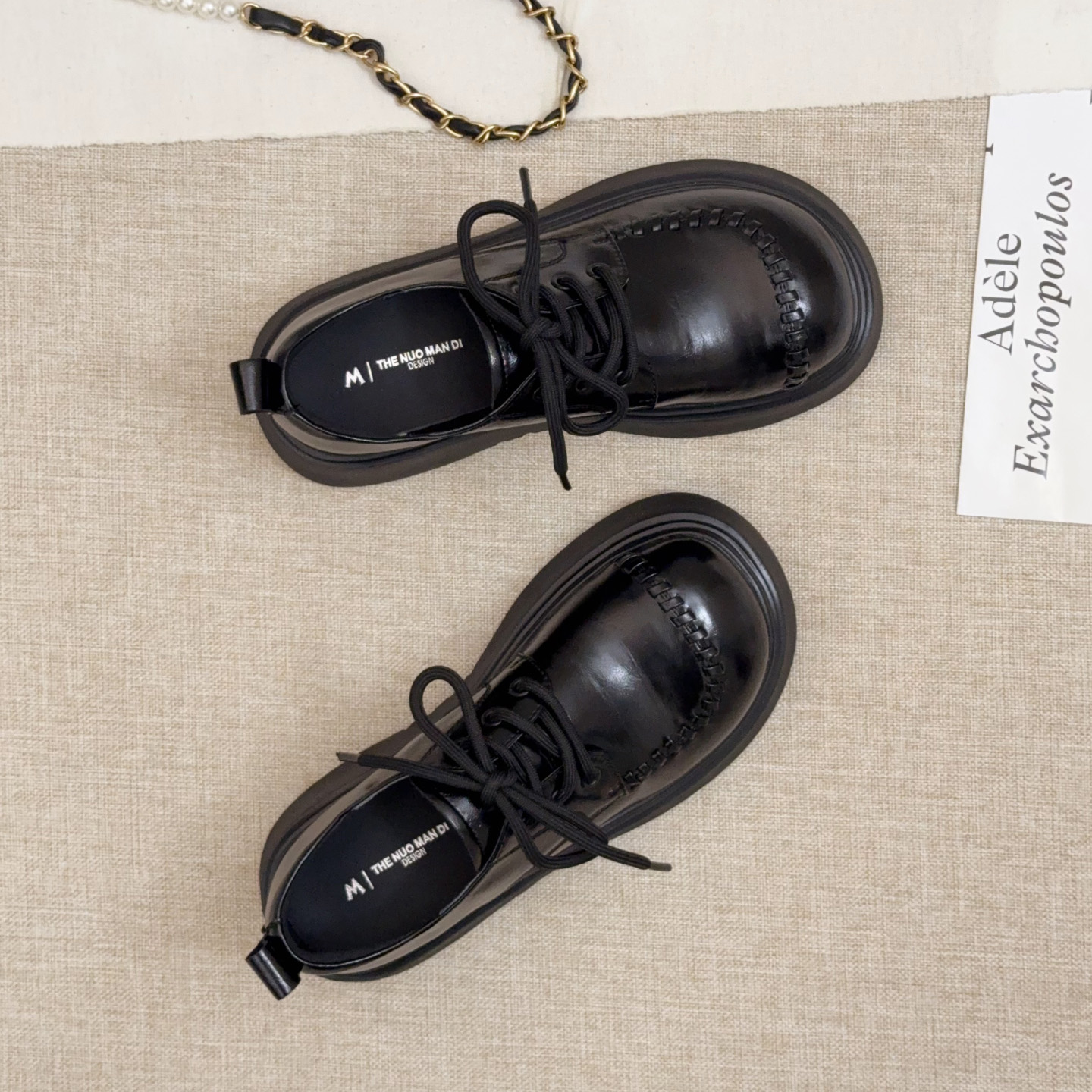 黑色厚底软底小皮鞋子女英伦风搭配裙子2025秋季新款爆款休闲单鞋