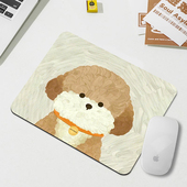 油画小狗鼠标垫卡通迷你垫小号办公学习桌面垫键盘防滑书桌垫定制